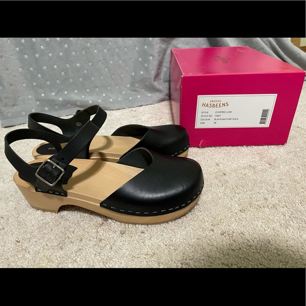 Swedish Hasbeens covered low clog